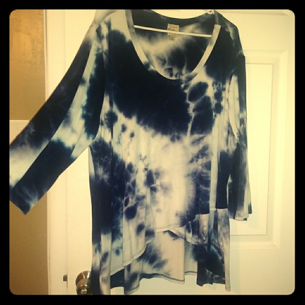tyedye half sleeve shirt